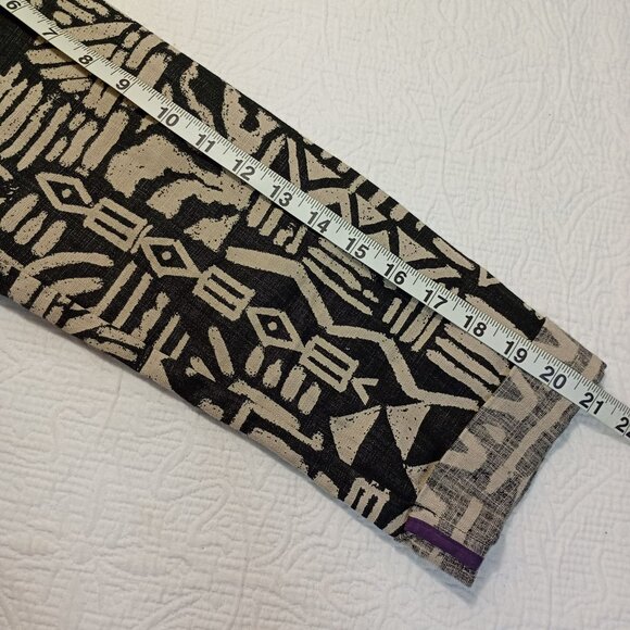 I Love H81 Blazer Large 100% Linen Womens Black & White Tribal Print Jacket - Picture 8 of 10